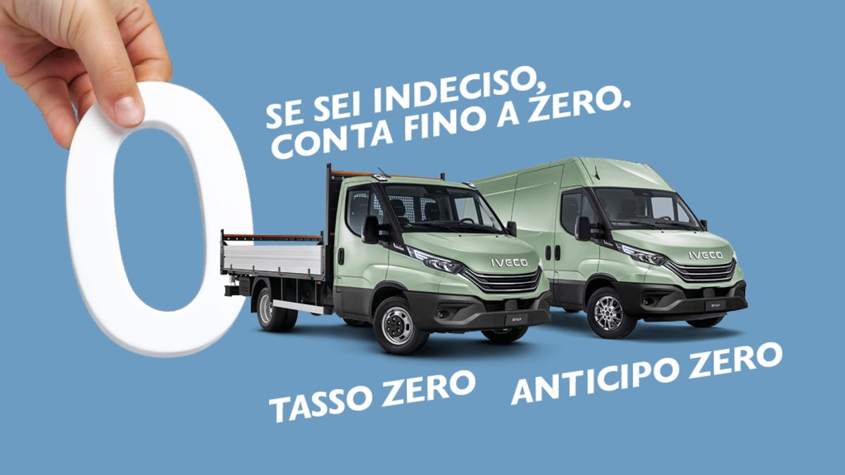 Tasso 0% su Daily Cabinato e anticipo zero su Daily Furgone - AUTO INDUSTRIALE BERGAMASCA
