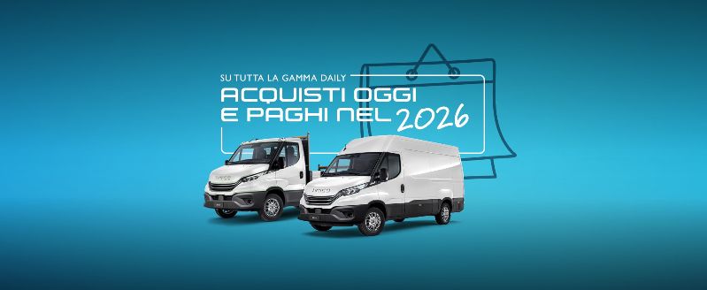 Promozione Su tutta la Gamma Daily acquisti oggi e paghi nel 2026 - AUTO INDUSTRIALE BERGAMASCA